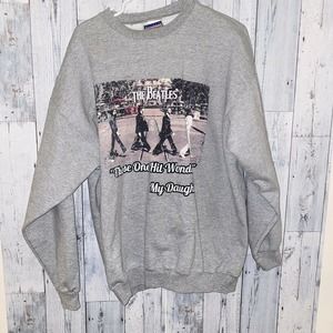 The Beatles Vintage 90s 80s Fab Four Abby Road Vintage Hanes Sweatshirt L